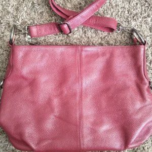Women's Red Pebbled Faux Leather Multi Pocket Shoulder Bag Purse-13x9x4